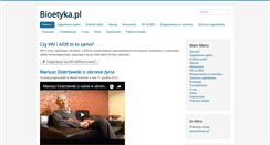 Desktop Screenshot of bioetyka.pl